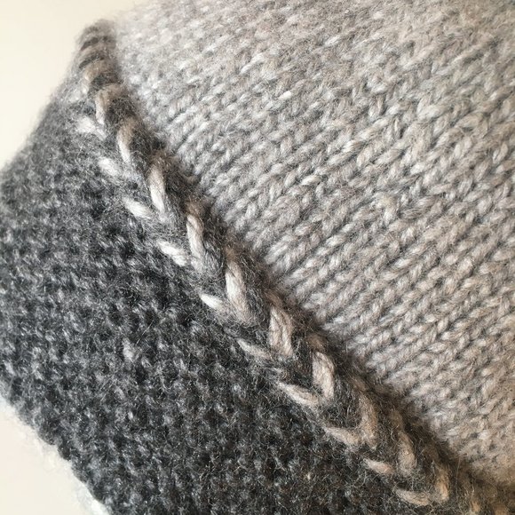 Extra Large, Color Block Charcoal & Grey, Double Trim Hat - Picture 6 of 6